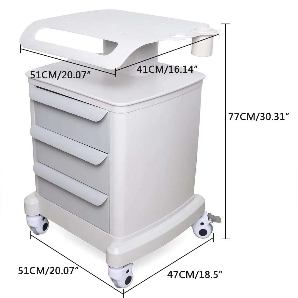 Spa Wellness Images - Mobiler Ultraschall-Scanner-Trolley mit 3 Schubladen für