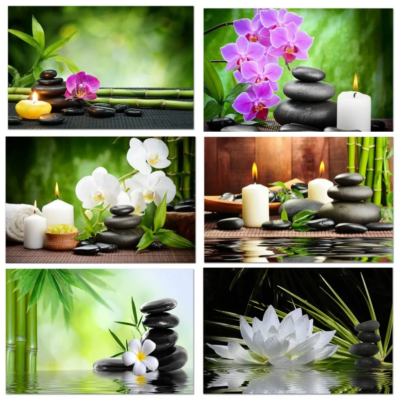 Spa Wellness Images - Zen Spa Stillleben Leinwand Wand kunst